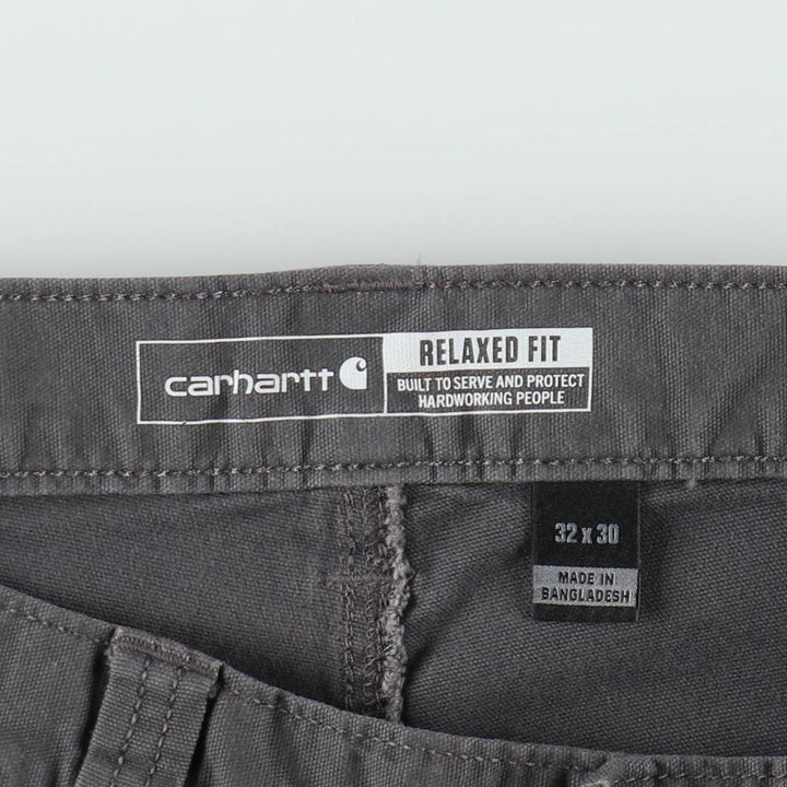 Carhartt Relaxed Fit Duck Work Pants, Men's W32 (approx.) cotton Charcoal Vintage Second Hand
