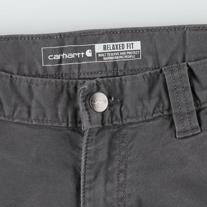 Carhartt Relaxed Fit Duck Work Pants, Men's W32 (approx.) cotton Charcoal Vintage Second Hand