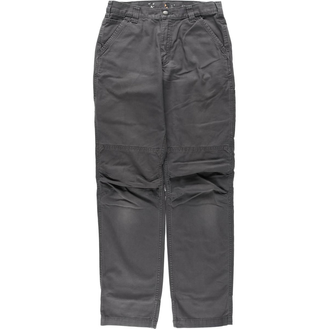 Carhartt Relaxed Fit Double Knee Duck Work Pants, Men's W33 (approx.) cotton Charcoal Vintage Second Hand