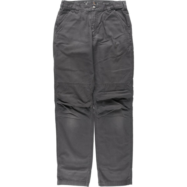 Carhartt Relaxed Fit Double Knee Duck Work Pants, Men's W33 (approx.) cotton Charcoal Vintage Second Hand