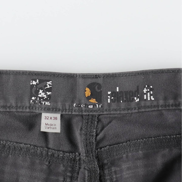 Carhartt Relaxed Fit Double Knee Duck Work Pants, Men's W33 (approx.) cotton Charcoal Vintage Second Hand