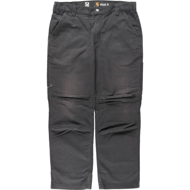 Carhartt Relaxed Fit Duck Work Pants, Men's, W36 equivalent cotton Charcoal Vintage Second Hand