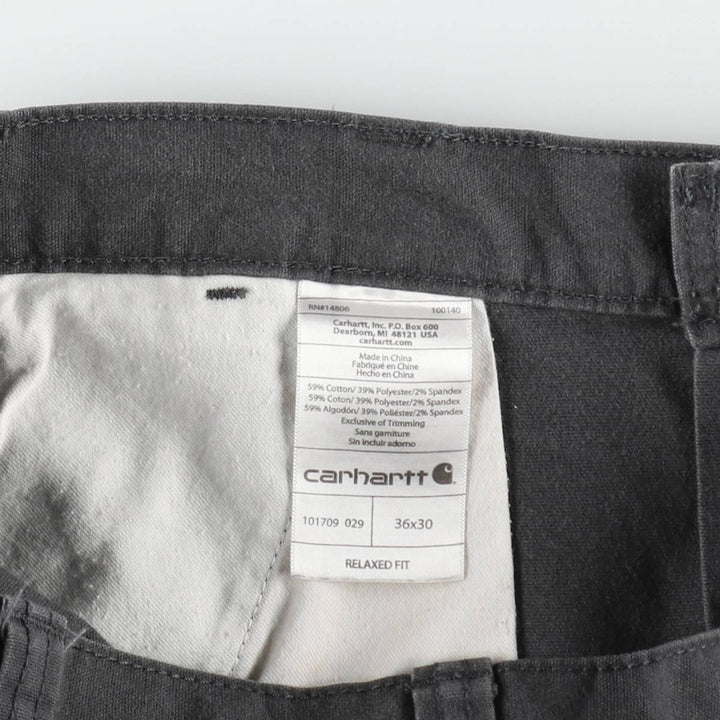 Carhartt Relaxed Fit Duck Work Pants, Men's, W36 equivalent cotton Charcoal Vintage Second Hand