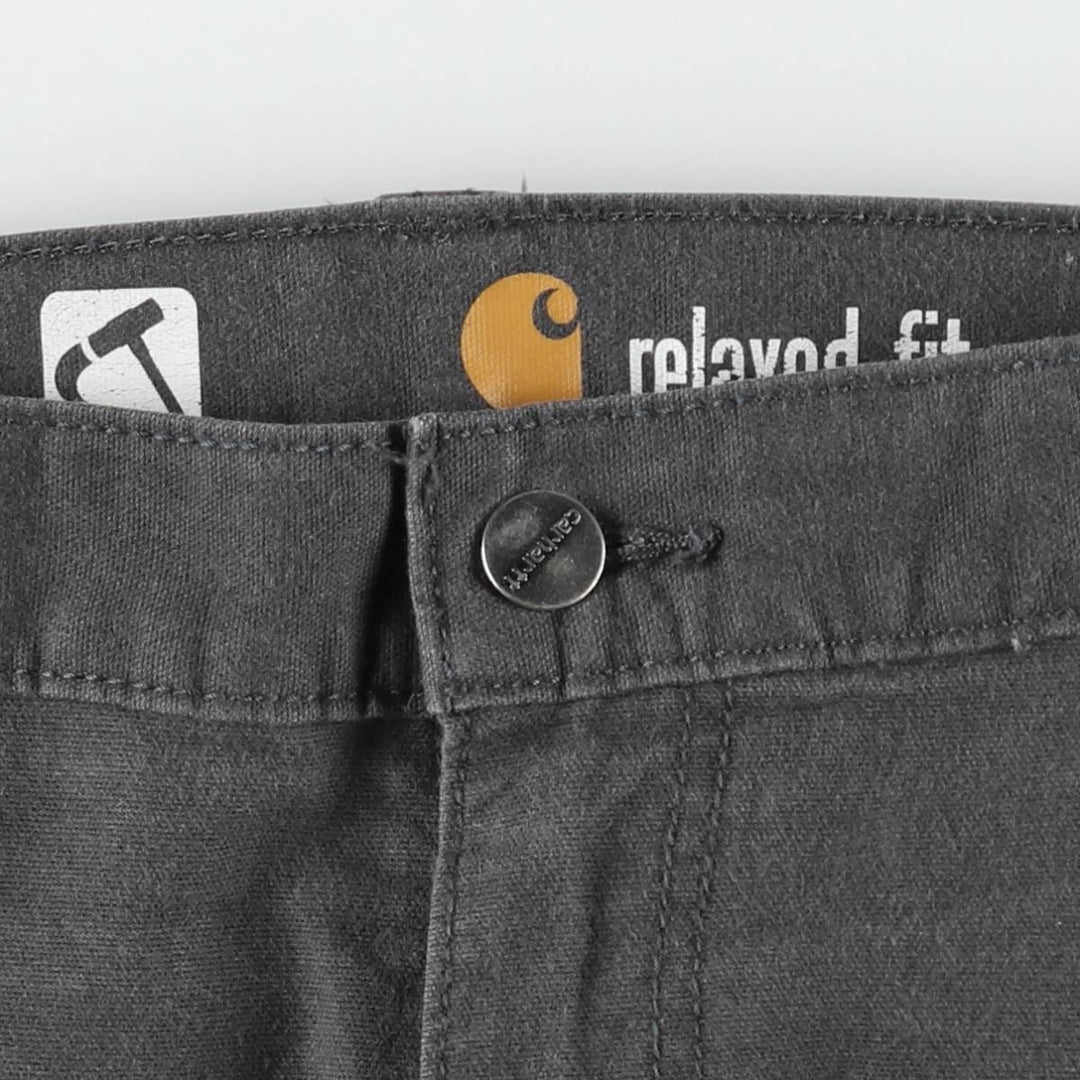 Carhartt Relaxed Fit Duck Work Pants, Men's, W36 equivalent cotton Charcoal Vintage Second Hand