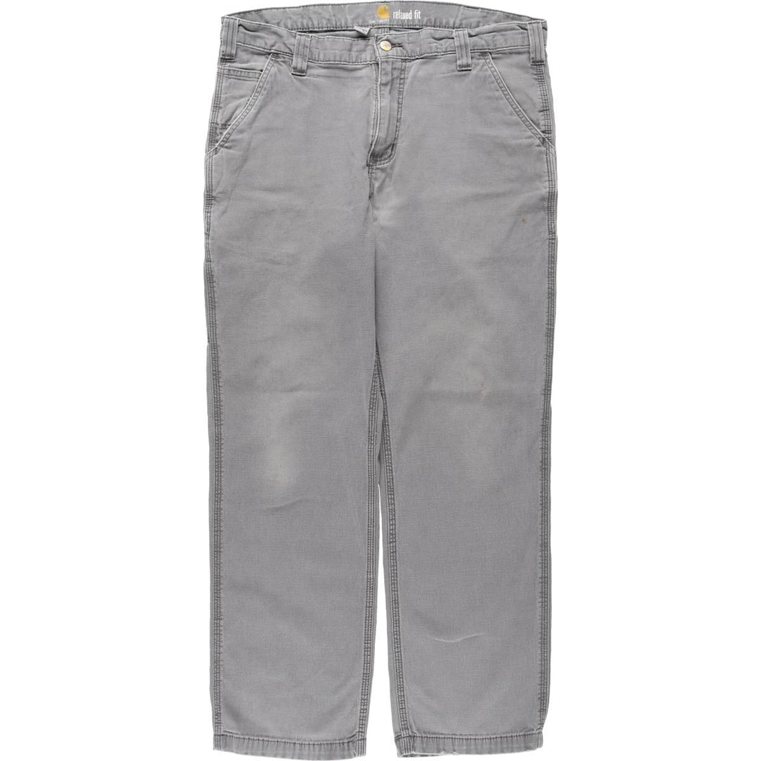Carhartt Relaxed Fit Duck Work Pants, Men's, W37 equivalent cotton gray type Vintage Second Hand