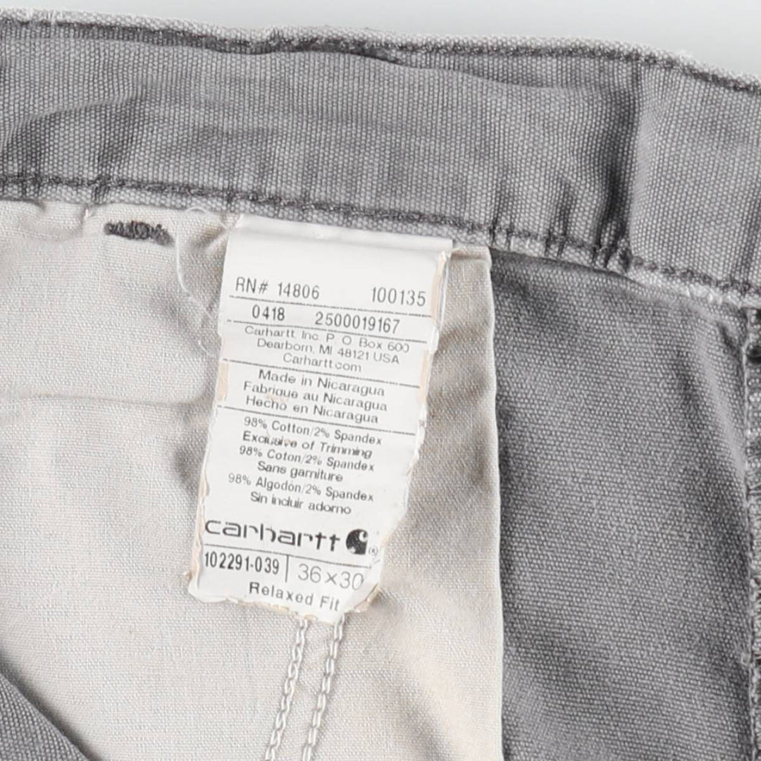 Carhartt Relaxed Fit Duck Work Pants, Men's, W37 equivalent cotton gray type Vintage Second Hand