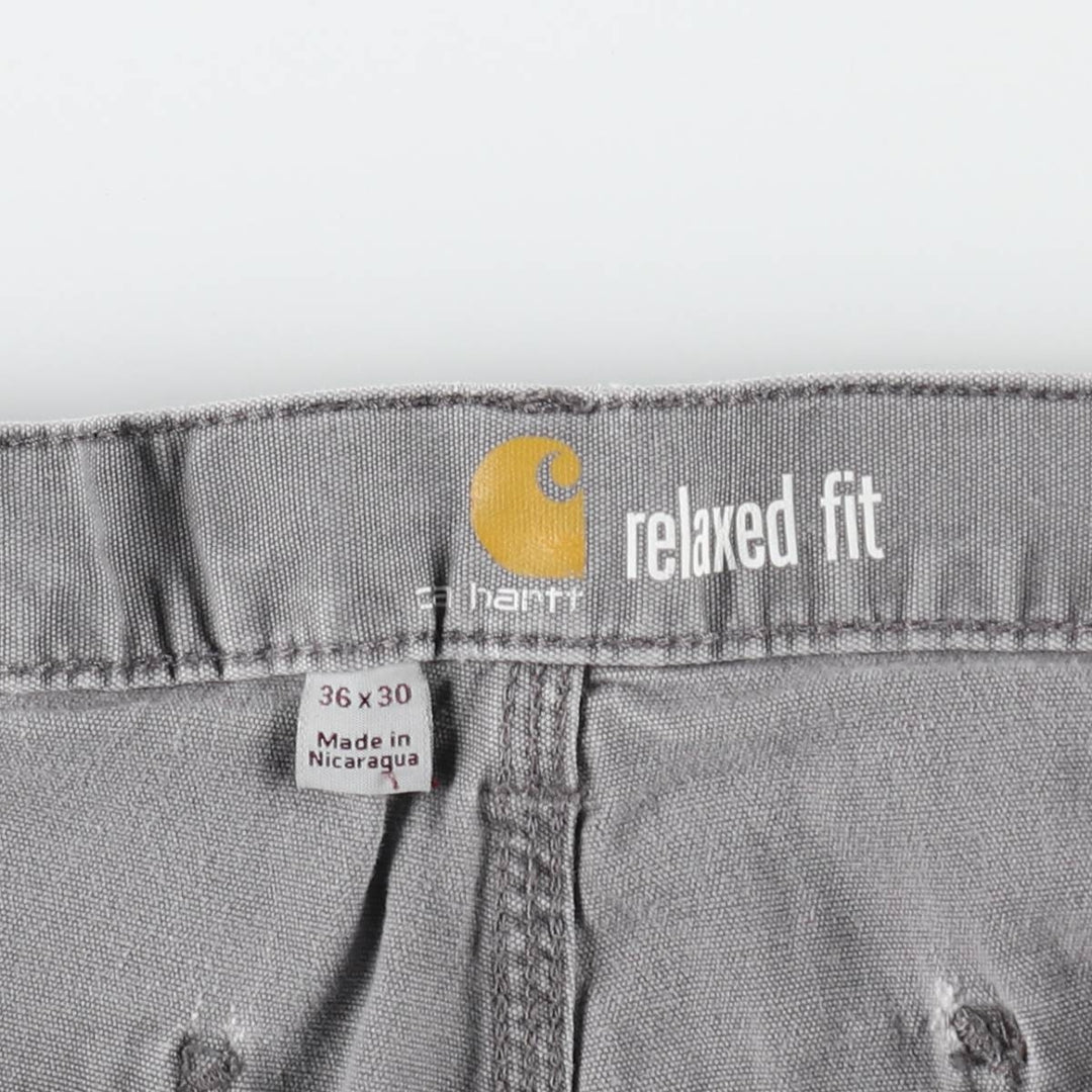 Carhartt Relaxed Fit Duck Work Pants, Men's, W37 equivalent cotton gray type Vintage Second Hand