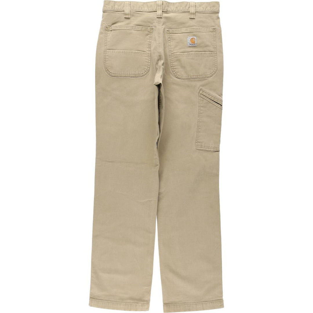 Carhartt Relaxed Fit Duck Work Pants, Men's W32 (approx.) cotton Khaki type beige Vintage Second Hand