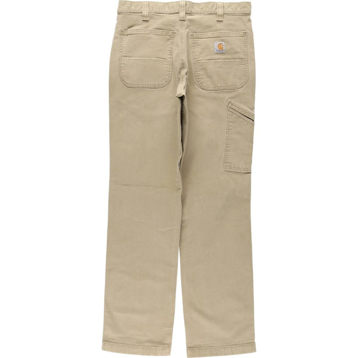 Carhartt Relaxed Fit Duck Work Pants, Men's W32 (approx.) cotton Khaki type beige Vintage Second Hand