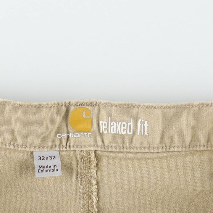 Carhartt Relaxed Fit Duck Work Pants, Men's W32 (approx.) cotton Khaki type beige Vintage Second Hand
