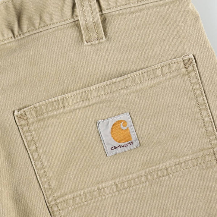 Carhartt Relaxed Fit Duck Work Pants, Men's W32 (approx.) cotton Khaki type beige Vintage Second Hand