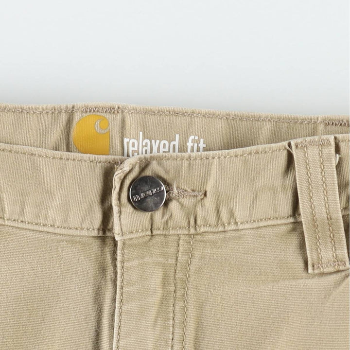 Carhartt Relaxed Fit Duck Work Pants, Men's W32 (approx.) cotton Khaki type beige Vintage Second Hand