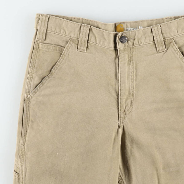 Carhartt Relaxed Fit Duck Work Pants, Men's W32 (approx.) cotton Khaki type beige Vintage Second Hand