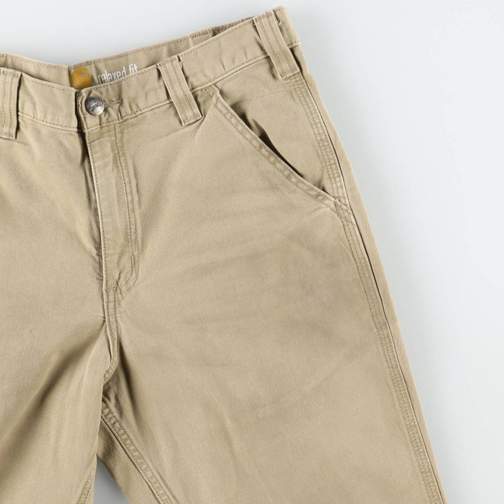 Carhartt Relaxed Fit Duck Work Pants, Men's W32 (approx.) cotton Khaki type beige Vintage Second Hand