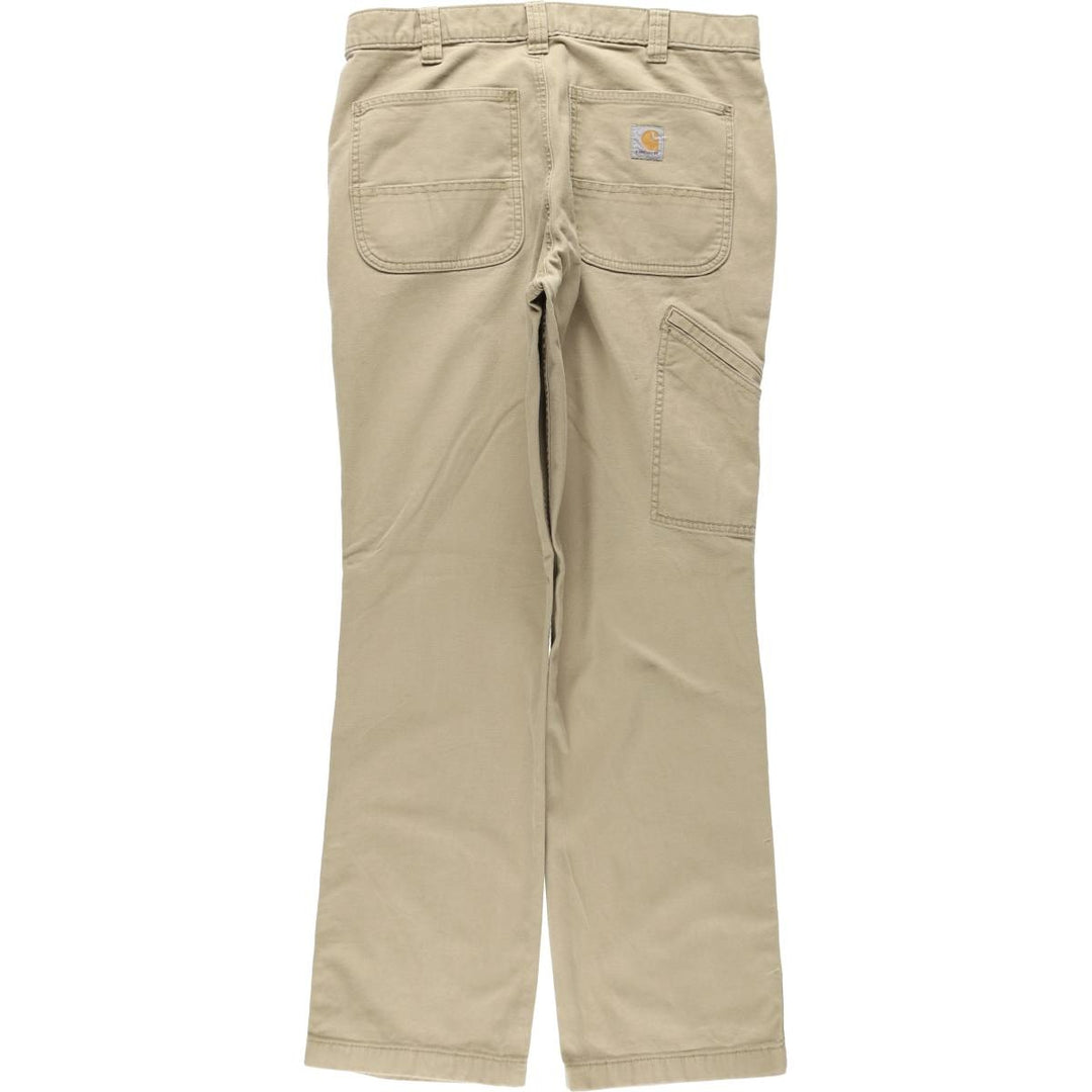 Carhartt Relaxed Fit Duck Work Pants, Men's, W34 equivalent cotton Khaki type beige Vintage Second Hand