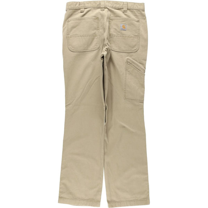 Carhartt Relaxed Fit Duck Work Pants, Men's, W34 equivalent cotton Khaki type beige Vintage Second Hand