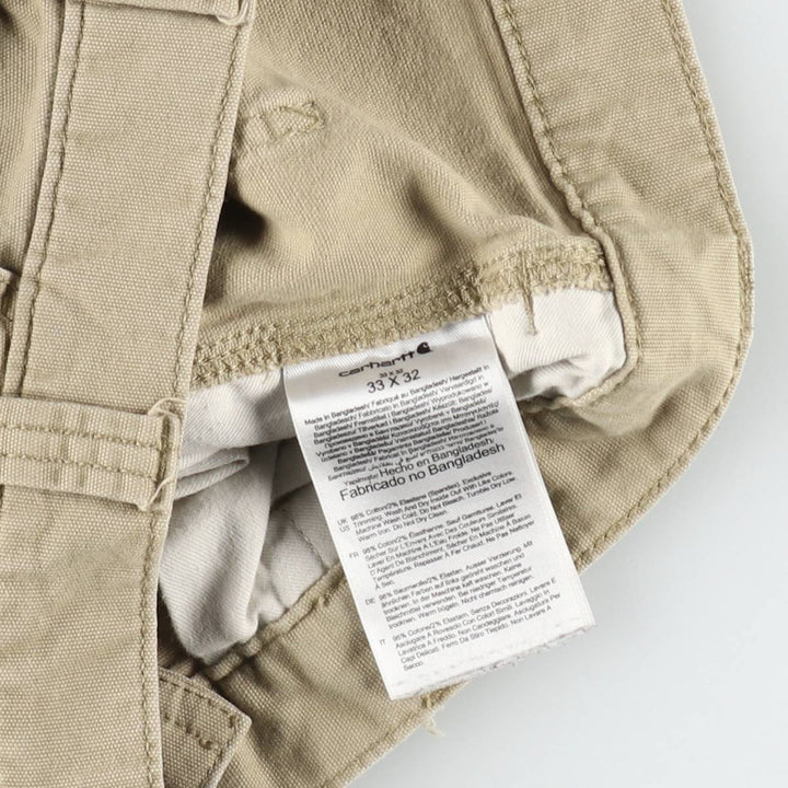 Carhartt Relaxed Fit Duck Work Pants, Men's, W34 equivalent cotton Khaki type beige Vintage Second Hand