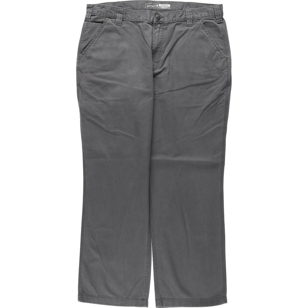 Carhartt Relaxed Fit Duck Work Pants, Men's, W37 equivalent cotton Charcoal Vintage Second Hand
