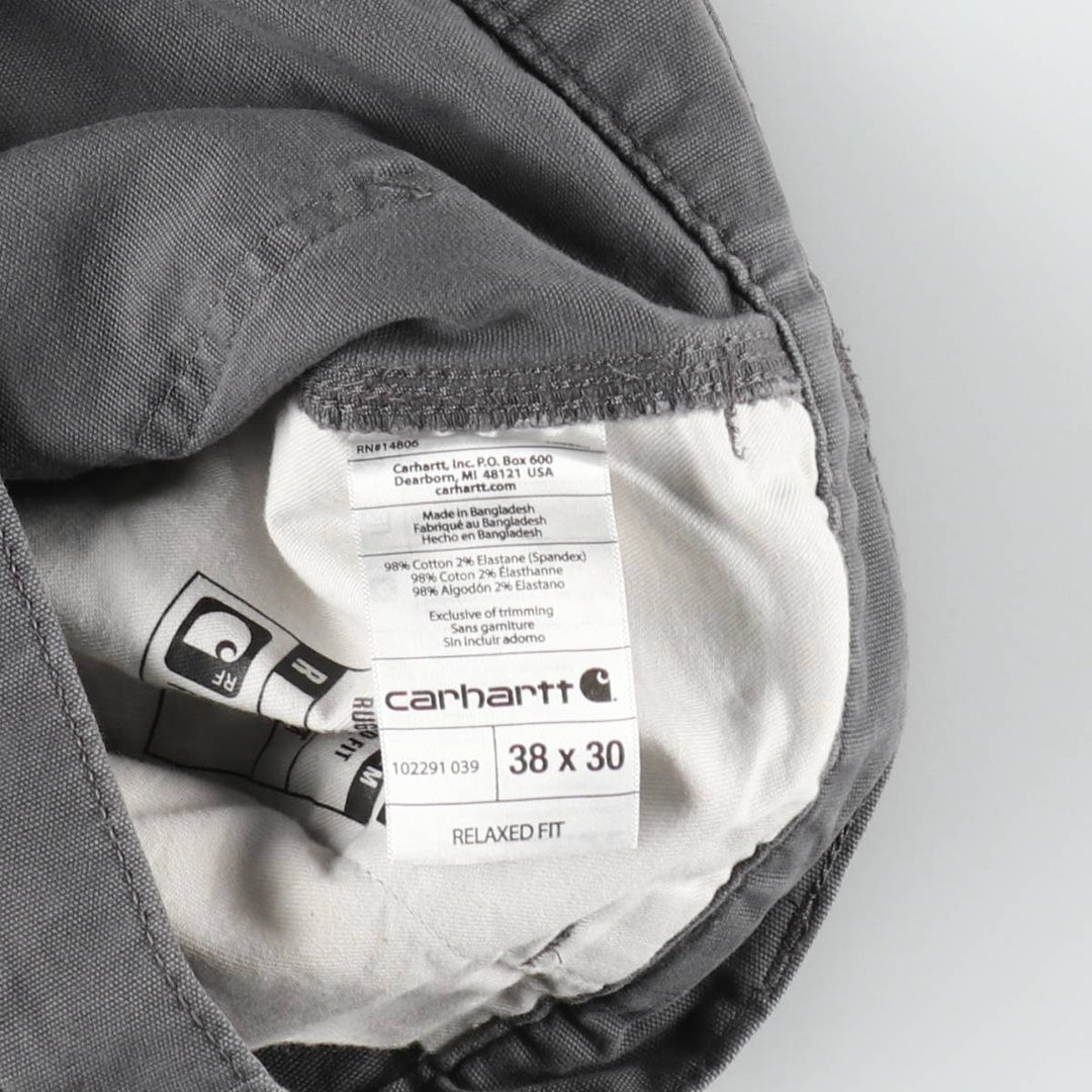 Carhartt Relaxed Fit Duck Work Pants, Men's, W37 equivalent cotton Charcoal Vintage Second Hand