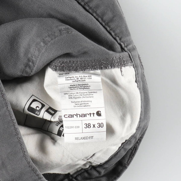 Carhartt Relaxed Fit Duck Work Pants, Men's, W37 equivalent cotton Charcoal Vintage Second Hand