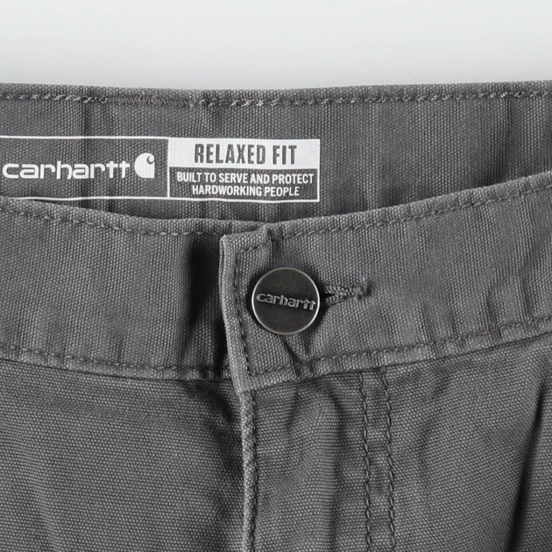 Carhartt Relaxed Fit Duck Work Pants, Men's, W37 equivalent cotton Charcoal Vintage Second Hand