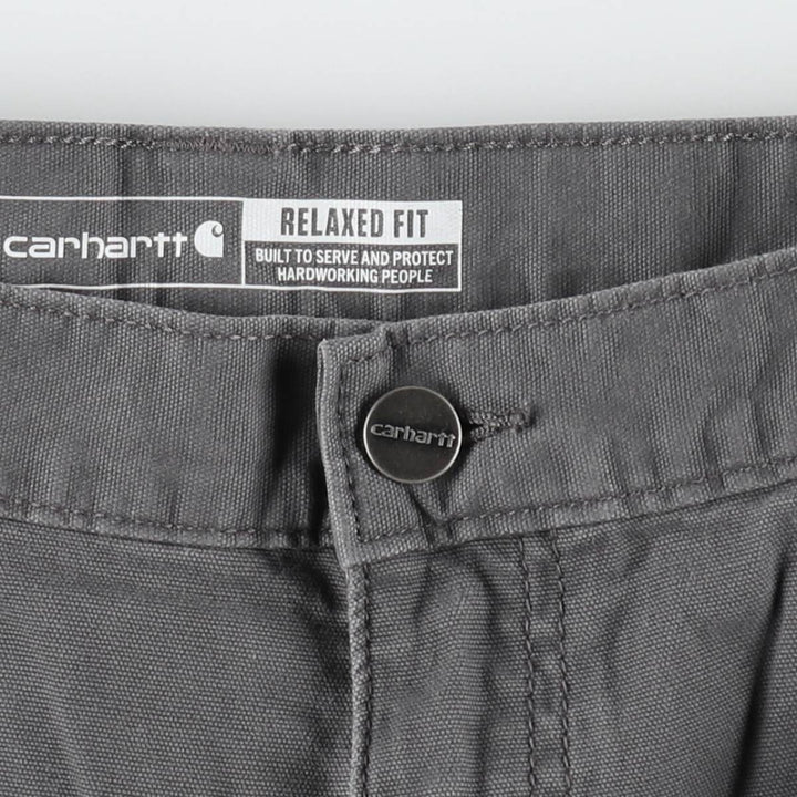 Carhartt Relaxed Fit Duck Work Pants, Men's, W37 equivalent cotton Charcoal Vintage Second Hand