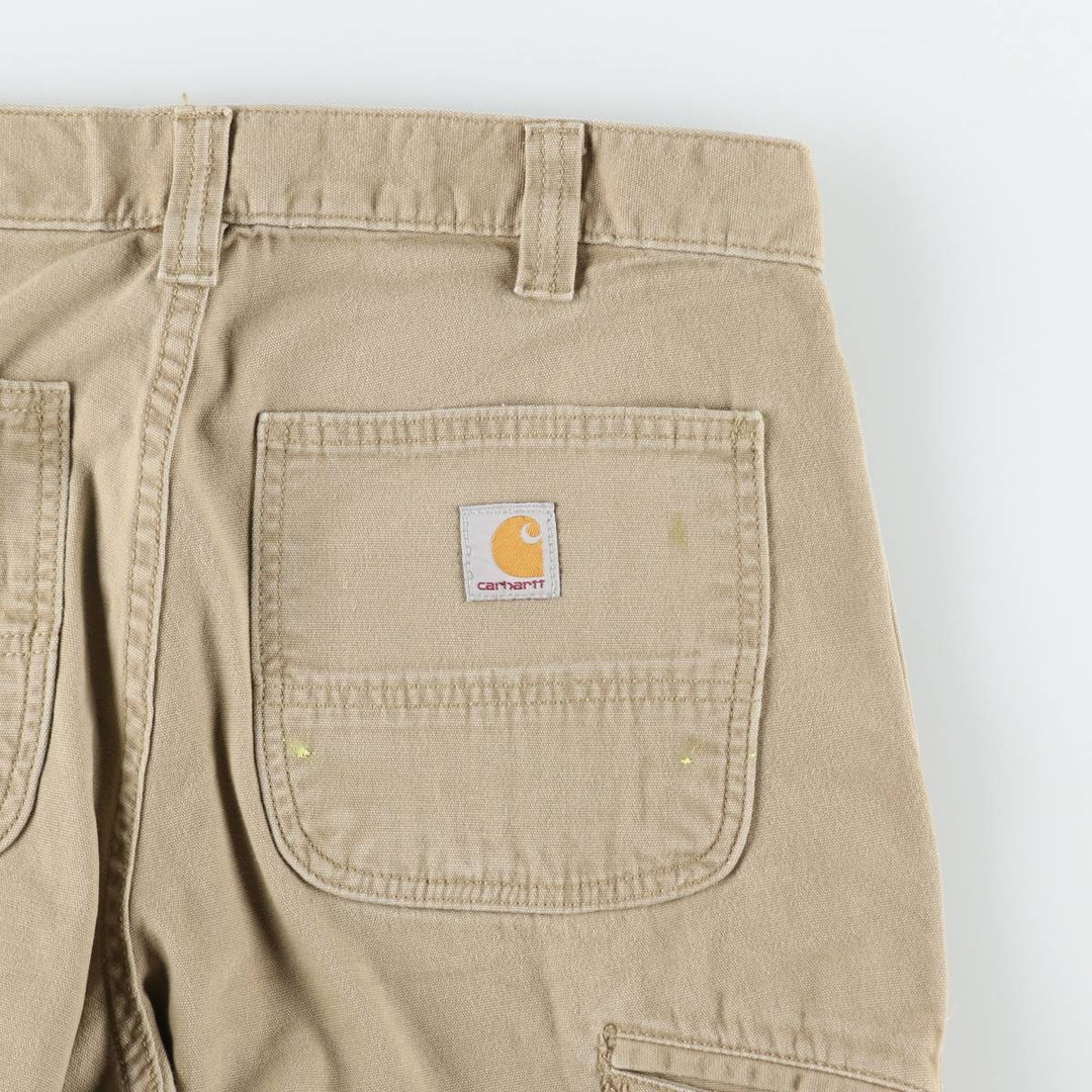 Carhartt Relaxed Fit Duck Work Pants, Men's W33 (approx.) cotton Khaki type beige Vintage Second Hand
