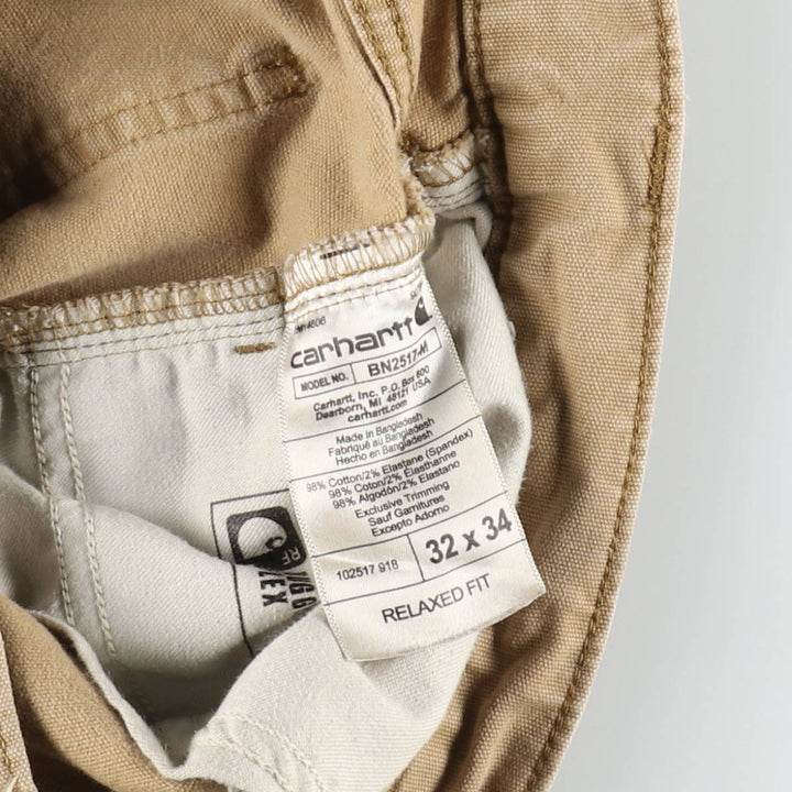 Carhartt Relaxed Fit Duck Work Pants, Men's W31 (approx.) cotton Khaki type beige Vintage Second Hand