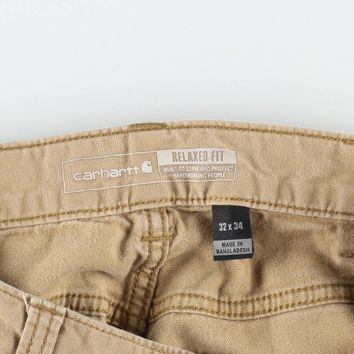 Carhartt Relaxed Fit Duck Work Pants, Men's W31 (approx.) cotton Khaki type beige Vintage Second Hand