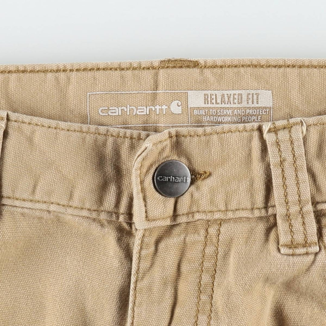 Carhartt Relaxed Fit Duck Work Pants, Men's W31 (approx.) cotton Khaki type beige Vintage Second Hand
