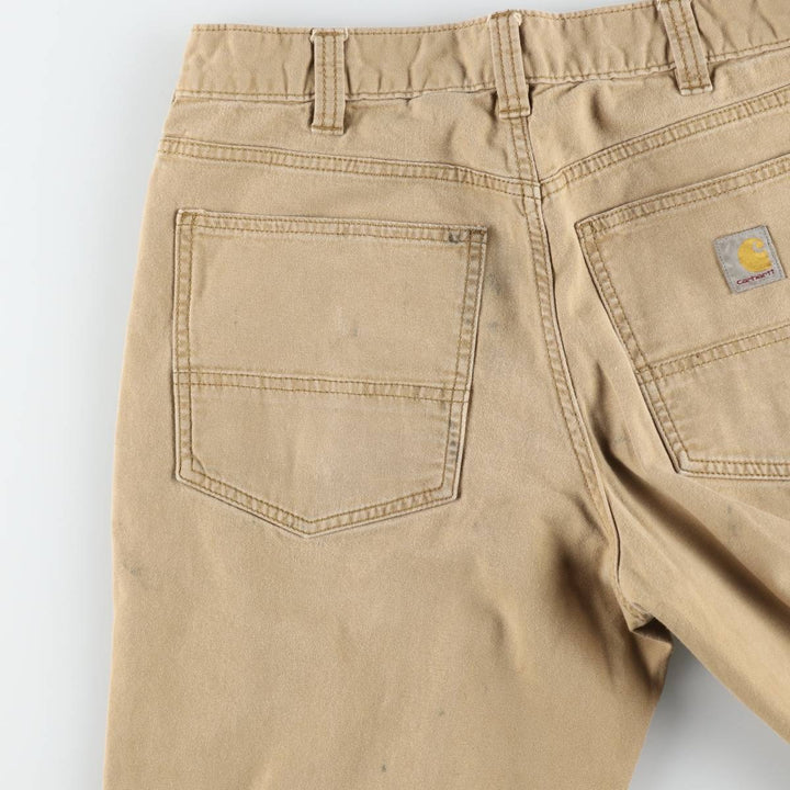 Carhartt Relaxed Fit Duck Work Pants, Men's W31 (approx.) cotton Khaki type beige Vintage Second Hand