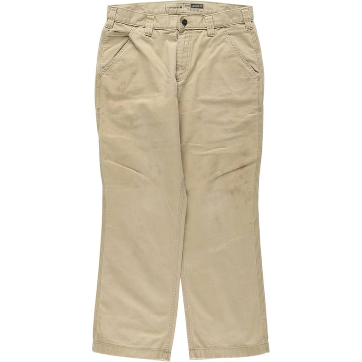 Carhartt Relaxed Fit Duck Work Pants, Men's W32 (approx.) cotton Khaki type beige Vintage Second Hand