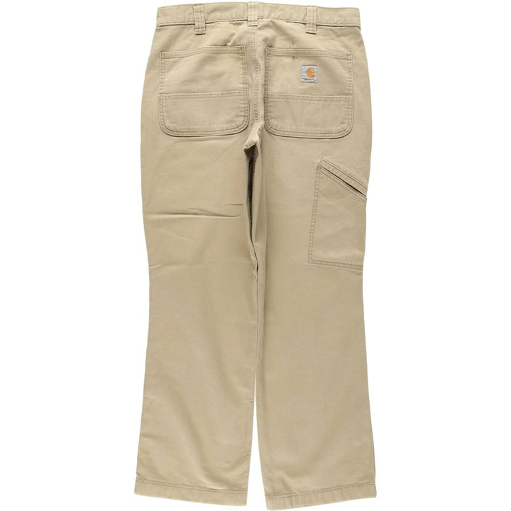 Carhartt Relaxed Fit Duck Work Pants, Men's W32 (approx.) cotton Khaki type beige Vintage Second Hand