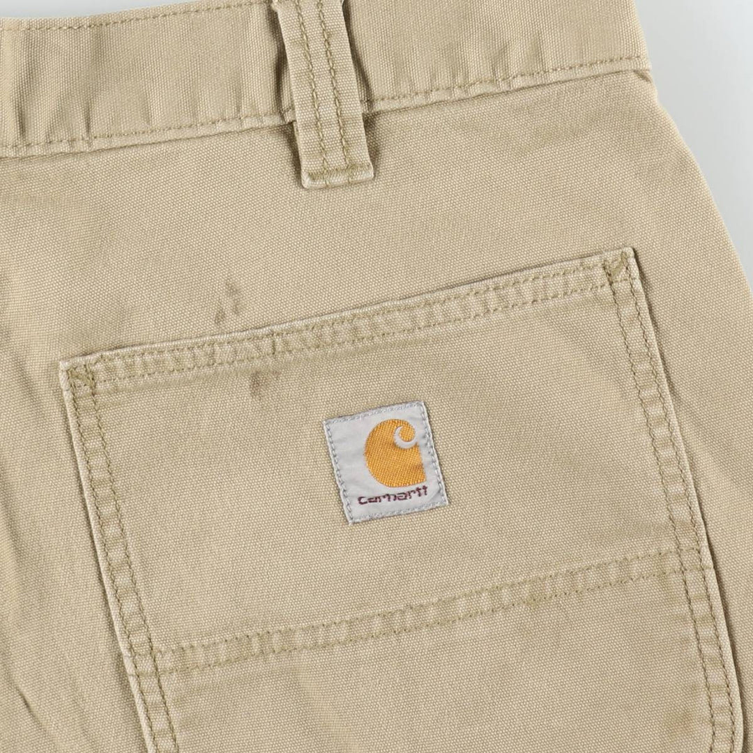 Carhartt Relaxed Fit Duck Work Pants, Men's W32 (approx.) cotton Khaki type beige Vintage Second Hand