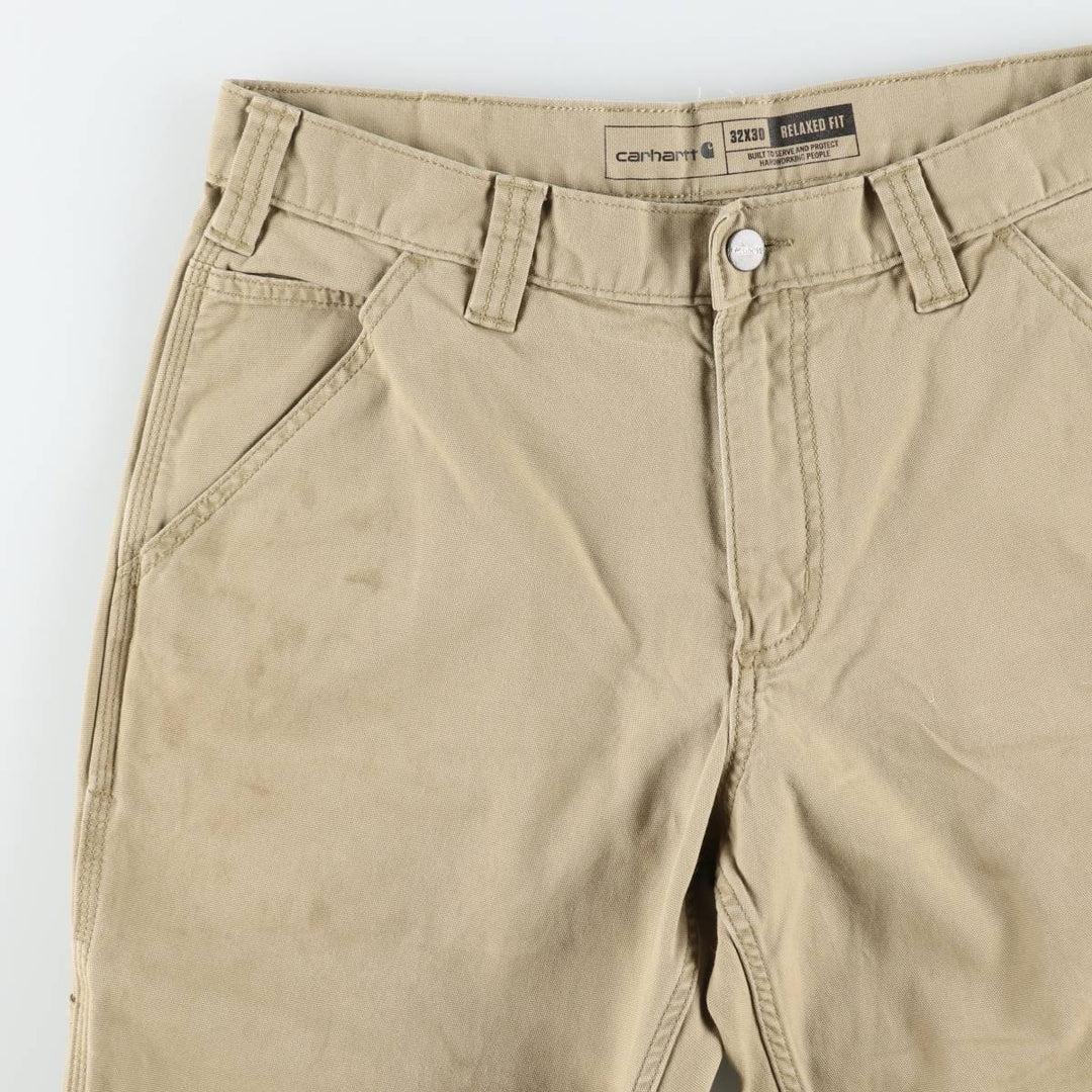 Carhartt Relaxed Fit Duck Work Pants, Men's W32 (approx.) cotton Khaki type beige Vintage Second Hand