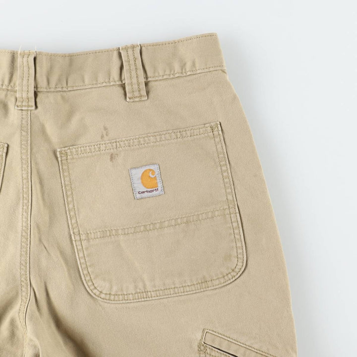 Carhartt Relaxed Fit Duck Work Pants, Men's W32 (approx.) cotton Khaki type beige Vintage Second Hand