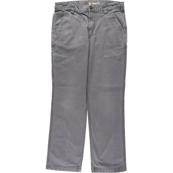Carhartt Relaxed Fit Duck Work Pants, Men's, W34 equivalent cotton gray type Vintage Second Hand
