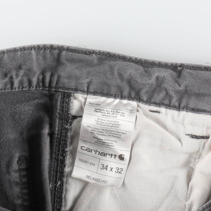 Carhartt Relaxed Fit Duck Work Pants, Men's, W34 equivalent cotton gray type Vintage Second Hand