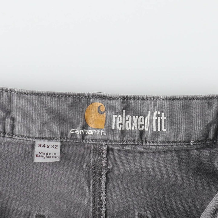 Carhartt Relaxed Fit Duck Work Pants, Men's, W34 equivalent cotton gray type Vintage Second Hand