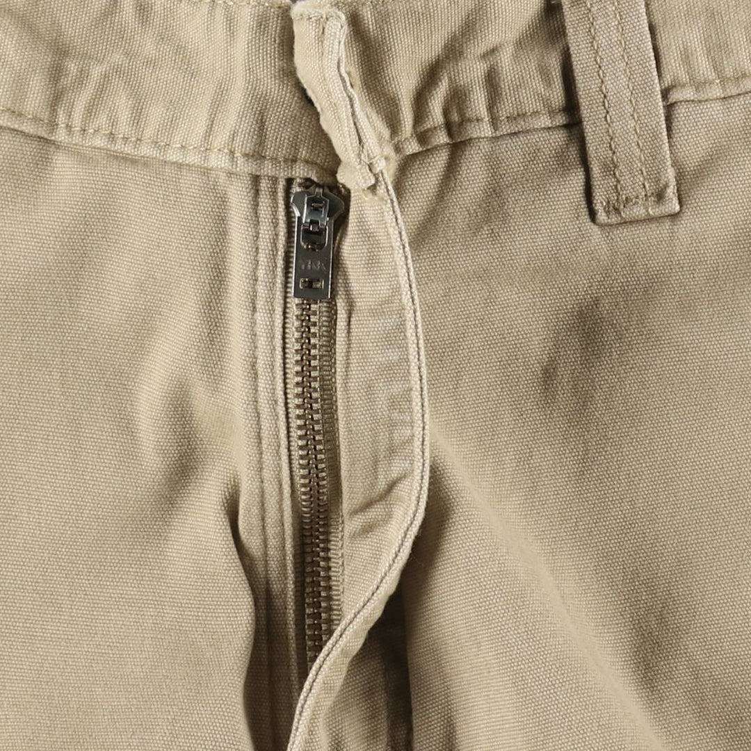 Carhartt Straight Fit Duck Work Pants, Men's Size W34 (approx.) cotton Khaki type beige Vintage Second Hand