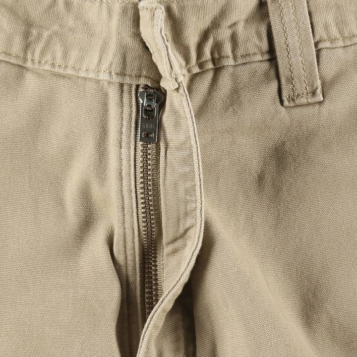 Carhartt Straight Fit Duck Work Pants, Men's Size W34 (approx.) cotton Khaki type beige Vintage Second Hand