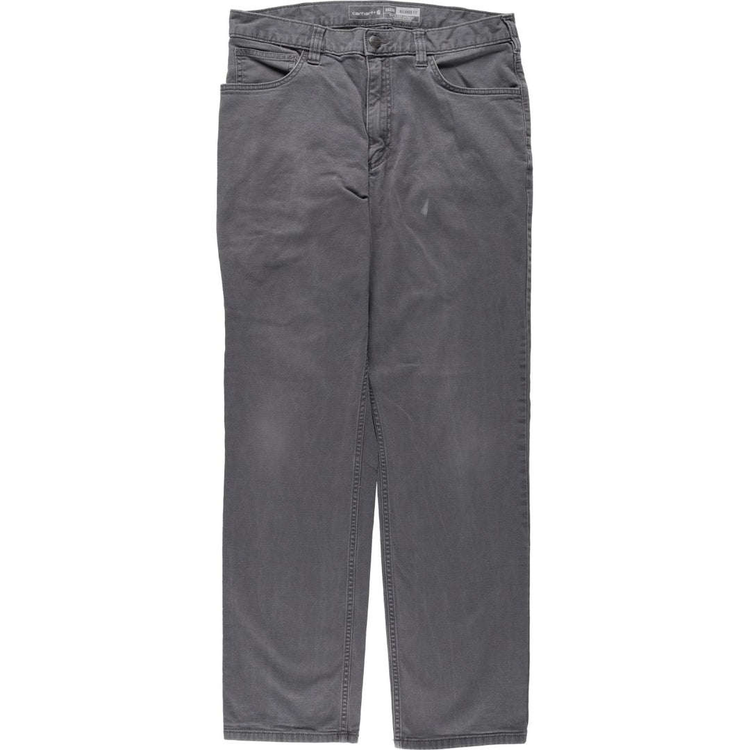 Carhartt Relaxed Fit Duck Work Pants, Men's W33 (approx.) cotton gray type Vintage Second Hand