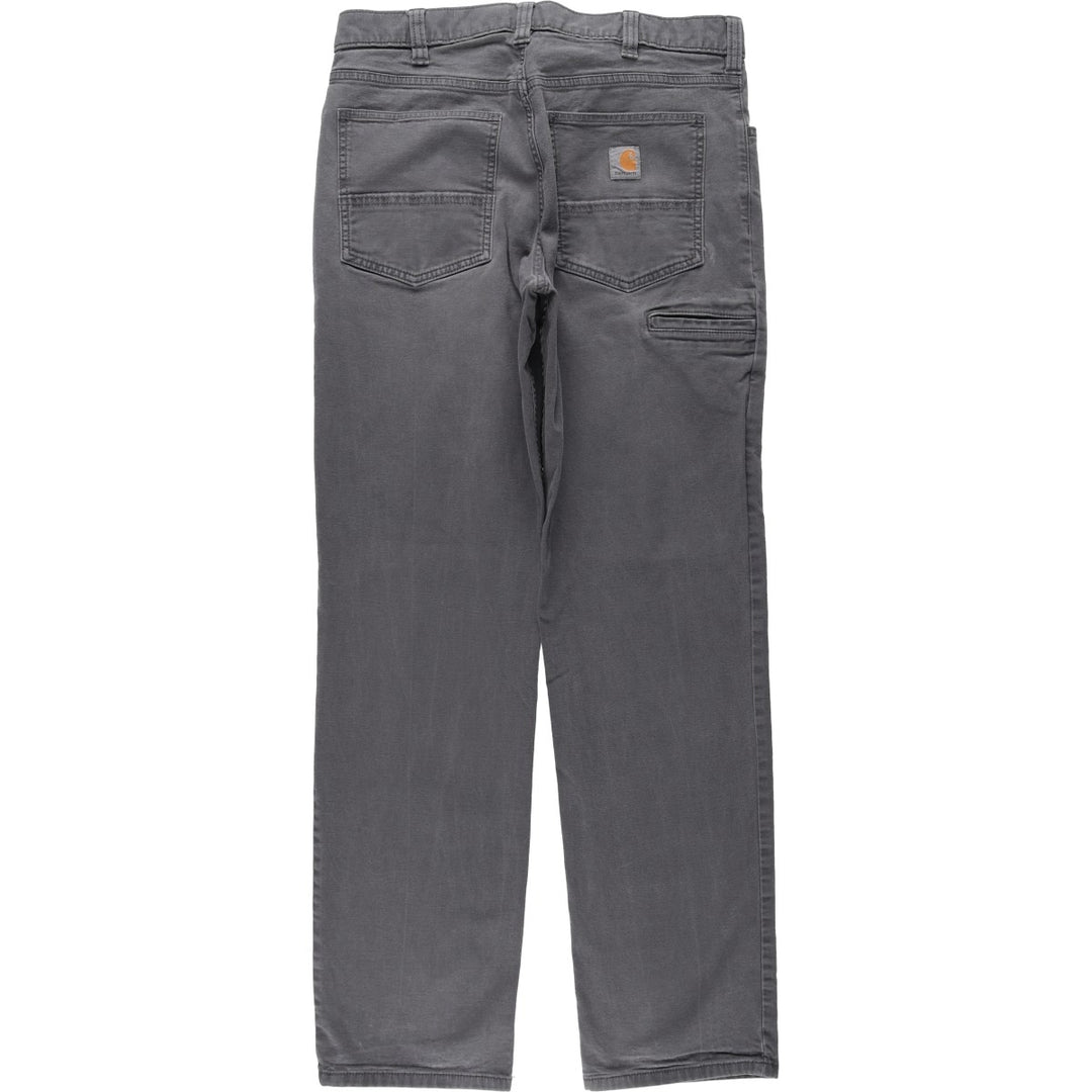 Carhartt Relaxed Fit Duck Work Pants, Men's W33 (approx.) cotton gray type Vintage Second Hand