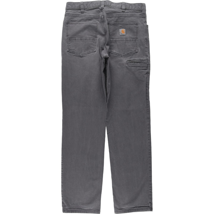 Carhartt Relaxed Fit Duck Work Pants, Men's W33 (approx.) cotton gray type Vintage Second Hand