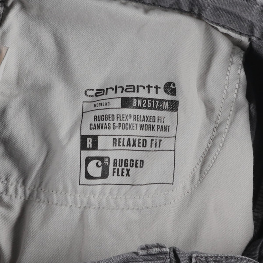 Carhartt Relaxed Fit Duck Work Pants, Men's W33 (approx.) cotton gray type Vintage Second Hand