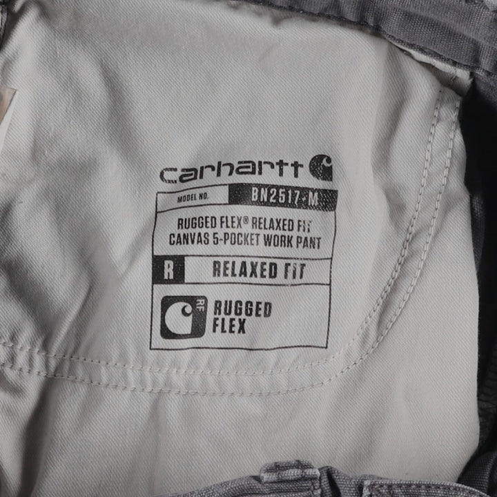 Carhartt Relaxed Fit Duck Work Pants, Men's W33 (approx.) cotton gray type Vintage Second Hand
