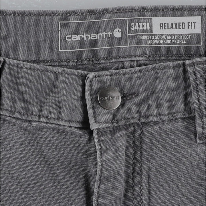 Carhartt Relaxed Fit Duck Work Pants, Men's W33 (approx.) cotton gray type Vintage Second Hand
