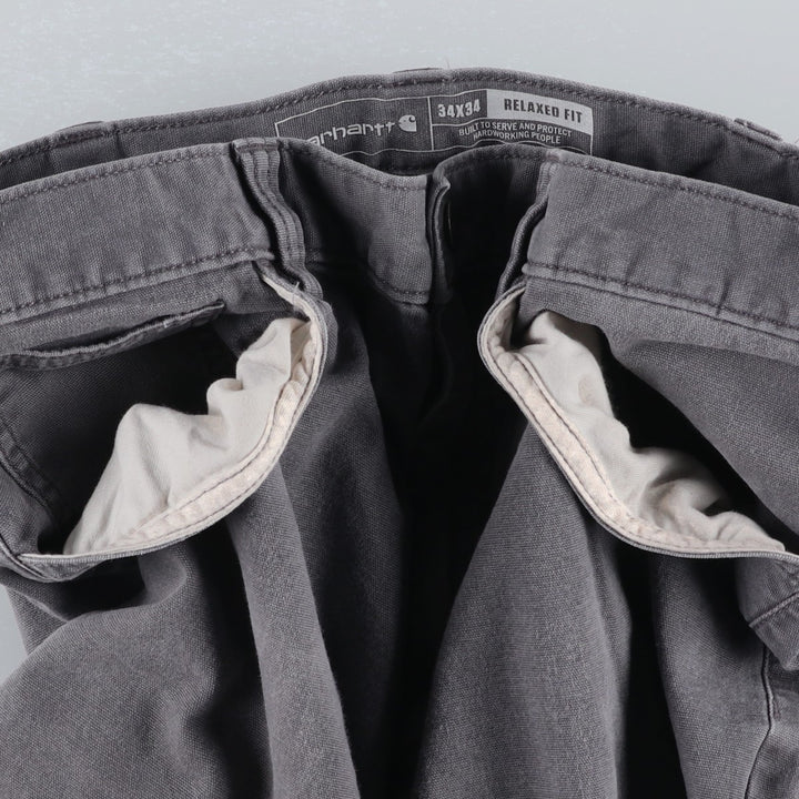 Carhartt Relaxed Fit Duck Work Pants, Men's W33 (approx.) cotton gray type Vintage Second Hand