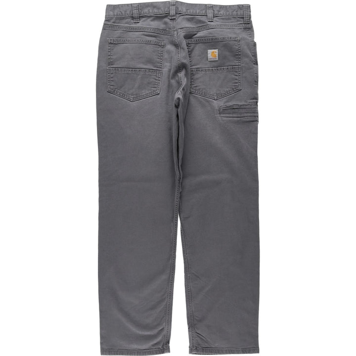 Carhartt Relaxed Fit Duck Work Pants, Men's, W34 equivalent cotton gray type Vintage Second Hand