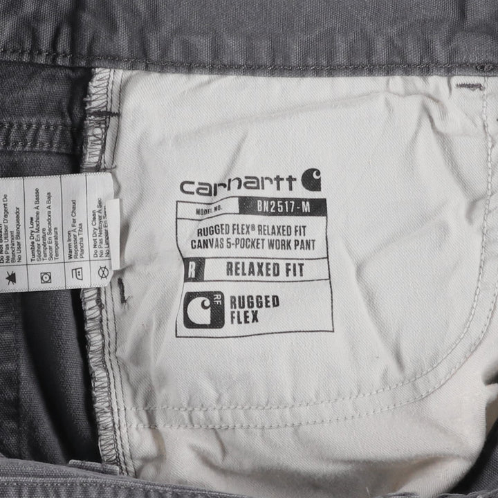 Carhartt Relaxed Fit Duck Work Pants, Men's, W34 equivalent cotton gray type Vintage Second Hand